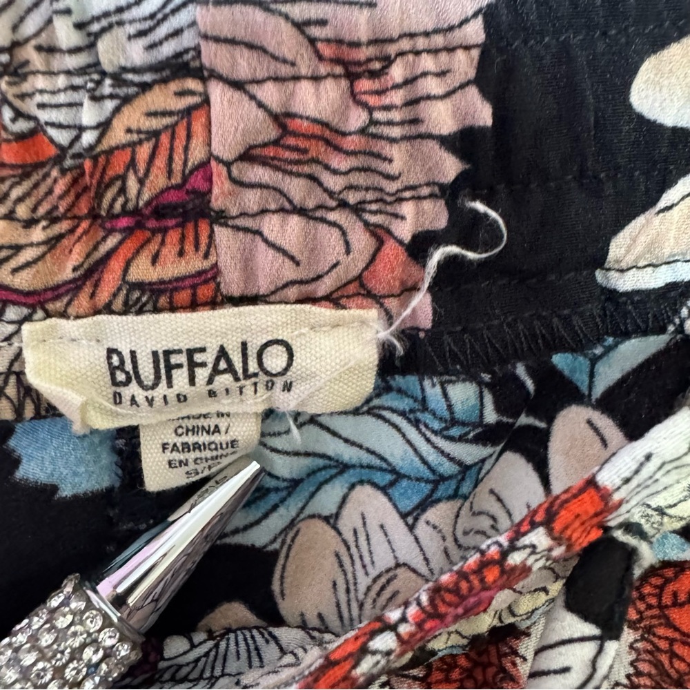 Buffalo David Bitton pants wide leg flowy flowers comfy boho Floral Patterned - Picture 8 of 8